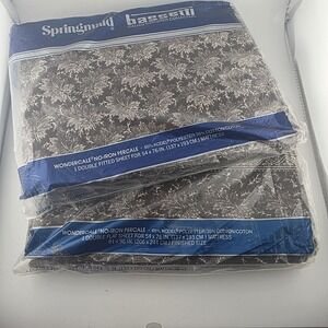 Springmaid Bassetti Italian Designer Double Fitted Sheet Set New‎